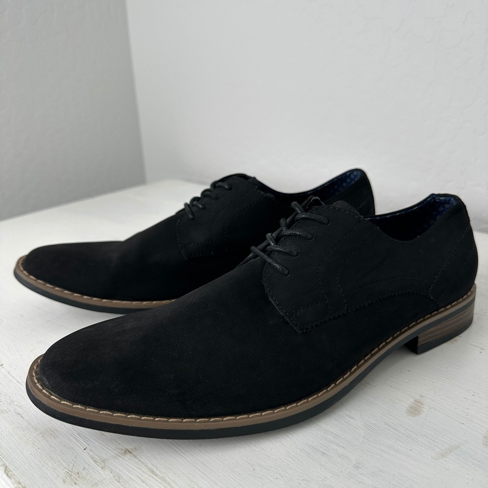 Perry Ellis Dress Shoes Mens 10W Jackson 2 Wide Black Ultra Foam Portfolio